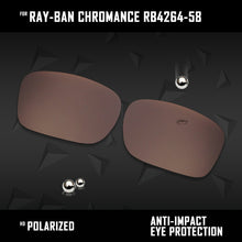 Load image into Gallery viewer, Anti Scratch Polarized Replacement Lenses for-Ray-Ban Chromance RB4264-58 Options