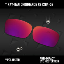 Load image into Gallery viewer, Anti Scratch Polarized Replacement Lenses for-Ray-Ban Chromance RB4264-58 Options