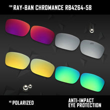 Load image into Gallery viewer, Anti Scratch Polarized Replacement Lenses for-Ray-Ban Chromance RB4264-58 Options