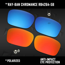 Load image into Gallery viewer, Anti Scratch Polarized Replacement Lenses for-Ray-Ban Chromance RB4264-58 Options
