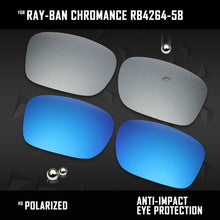 Load image into Gallery viewer, Anti Scratch Polarized Replacement Lenses for-Ray-Ban Chromance RB4264-58 Options