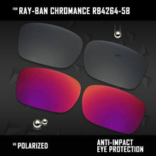 Load image into Gallery viewer, Anti Scratch Polarized Replacement Lenses for-Ray-Ban Chromance RB4264-58 Options