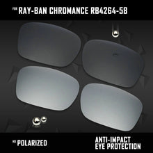 Load image into Gallery viewer, Anti Scratch Polarized Replacement Lenses for-Ray-Ban Chromance RB4264-58 Options