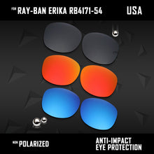 Load image into Gallery viewer, Anti Scratch Polarized Replacement Lenses for-Ray-Ban Erika RB4171-54 Options
