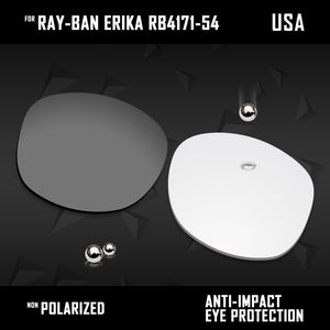 Anti Scratch Polarized Replacement Lenses for-Ray-Ban Erika RB4171-54 Options