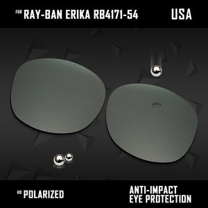 Anti Scratch Polarized Replacement Lenses for-Ray-Ban Erika RB4171-54 Options