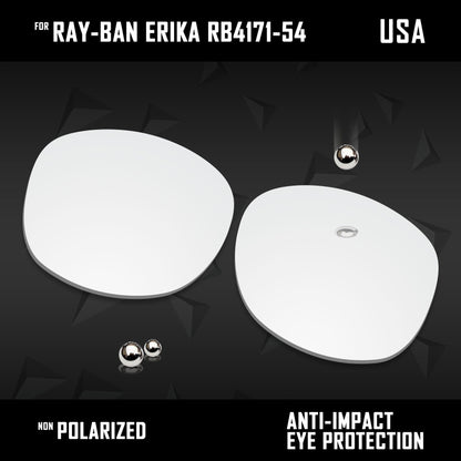 Anti Scratch Polarized Replacement Lenses for-Ray-Ban Erika RB4171-54 Options