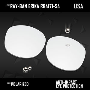 Anti Scratch Polarized Replacement Lenses for-Ray-Ban Erika RB4171-54 Options