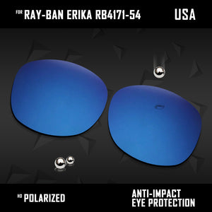 Anti Scratch Polarized Replacement Lenses for-Ray-Ban Erika RB4171-54 Options