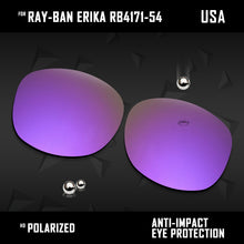 Load image into Gallery viewer, Anti Scratch Polarized Replacement Lenses for-Ray-Ban Erika RB4171-54 Options