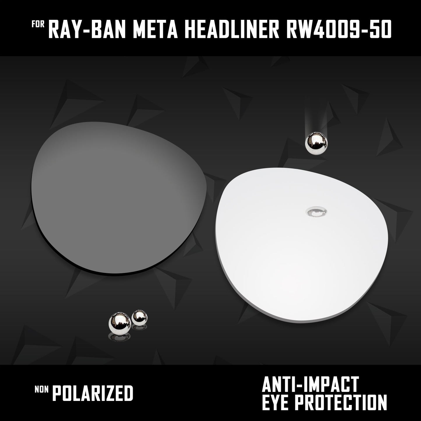 Anti Scratch Polarized Replacement Lenses for-Ray-Ban Meta Headliner RW4009-50 Options
