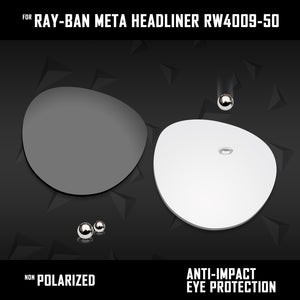 Anti Scratch Polarized Replacement Lenses for-Ray-Ban Meta Headliner RW4009-50 Options