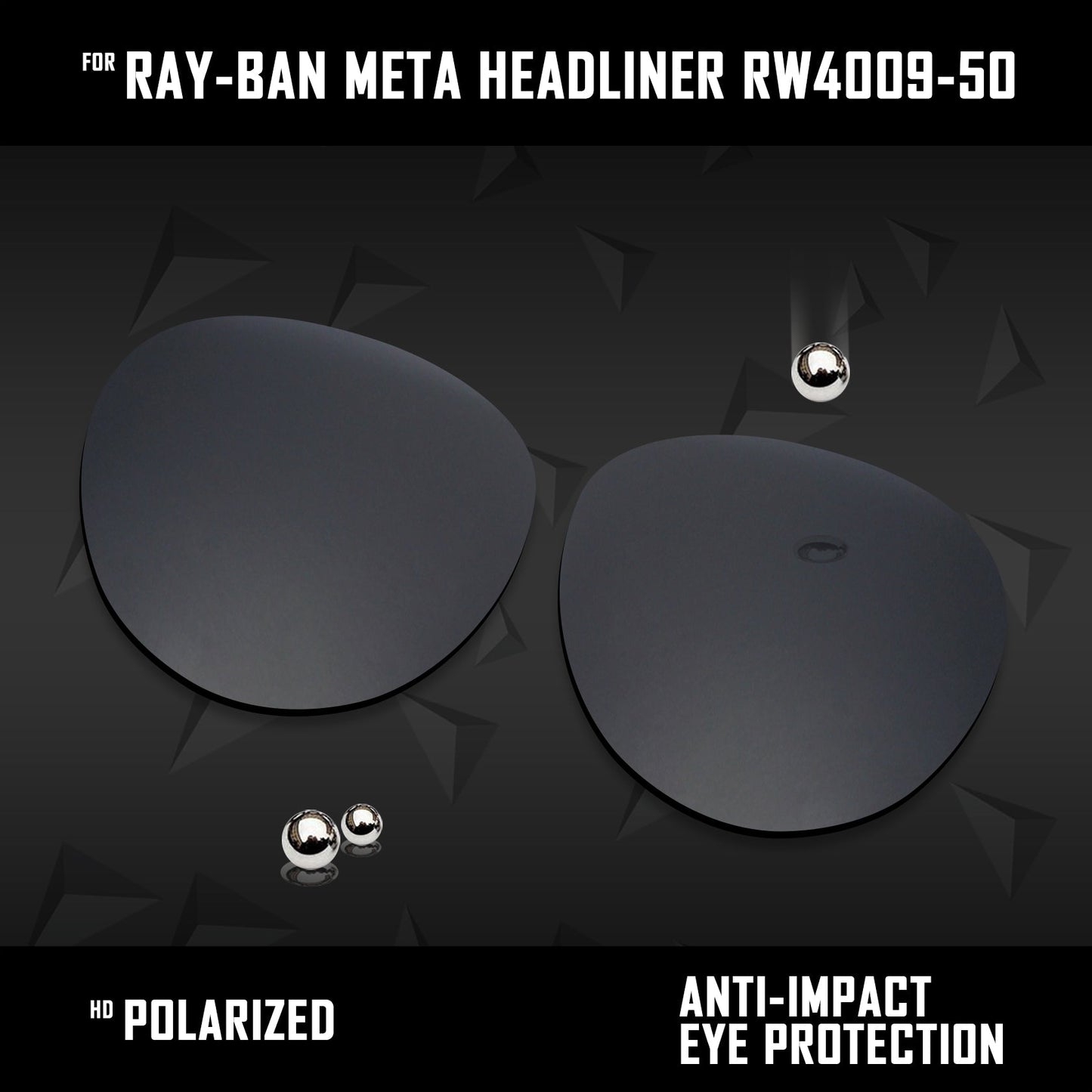 Anti Scratch Polarized Replacement Lenses for-Ray-Ban Meta Headliner RW4009-50 Options