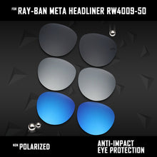Load image into Gallery viewer, Anti Scratch Polarized Replacement Lenses for-Ray-Ban Meta Headliner RW4009-50 Options