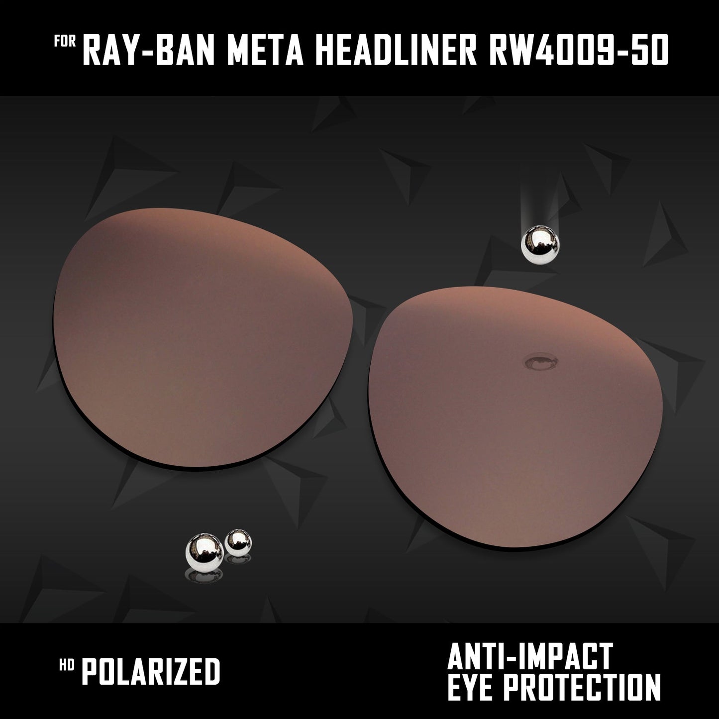 Anti Scratch Polarized Replacement Lenses for-Ray-Ban Meta Headliner RW4009-50 Options