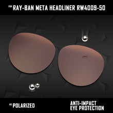 Load image into Gallery viewer, Anti Scratch Polarized Replacement Lenses for-Ray-Ban Meta Headliner RW4009-50 Options