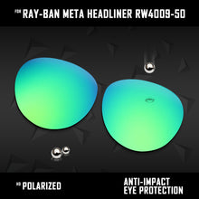 Load image into Gallery viewer, Anti Scratch Polarized Replacement Lenses for-Ray-Ban Meta Headliner RW4009-50 Options
