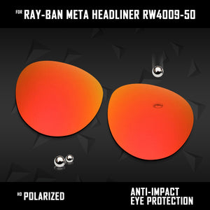 Anti Scratch Polarized Replacement Lenses for-Ray-Ban Meta Headliner RW4009-50 Options