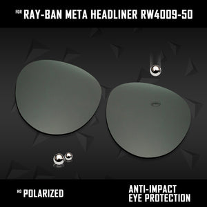 Anti Scratch Polarized Replacement Lenses for-Ray-Ban Meta Headliner RW4009-50 Options