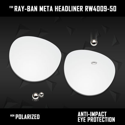 Anti Scratch Polarized Replacement Lenses for-Ray-Ban Meta Headliner RW4009-50 Options