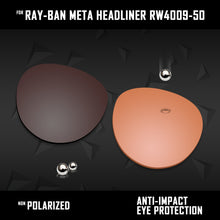Load image into Gallery viewer, Anti Scratch Polarized Replacement Lenses for-Ray-Ban Meta Headliner RW4009-50 Options