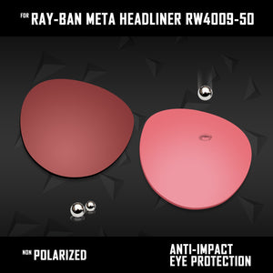 Anti Scratch Polarized Replacement Lenses for-Ray-Ban Meta Headliner RW4009-50 Options