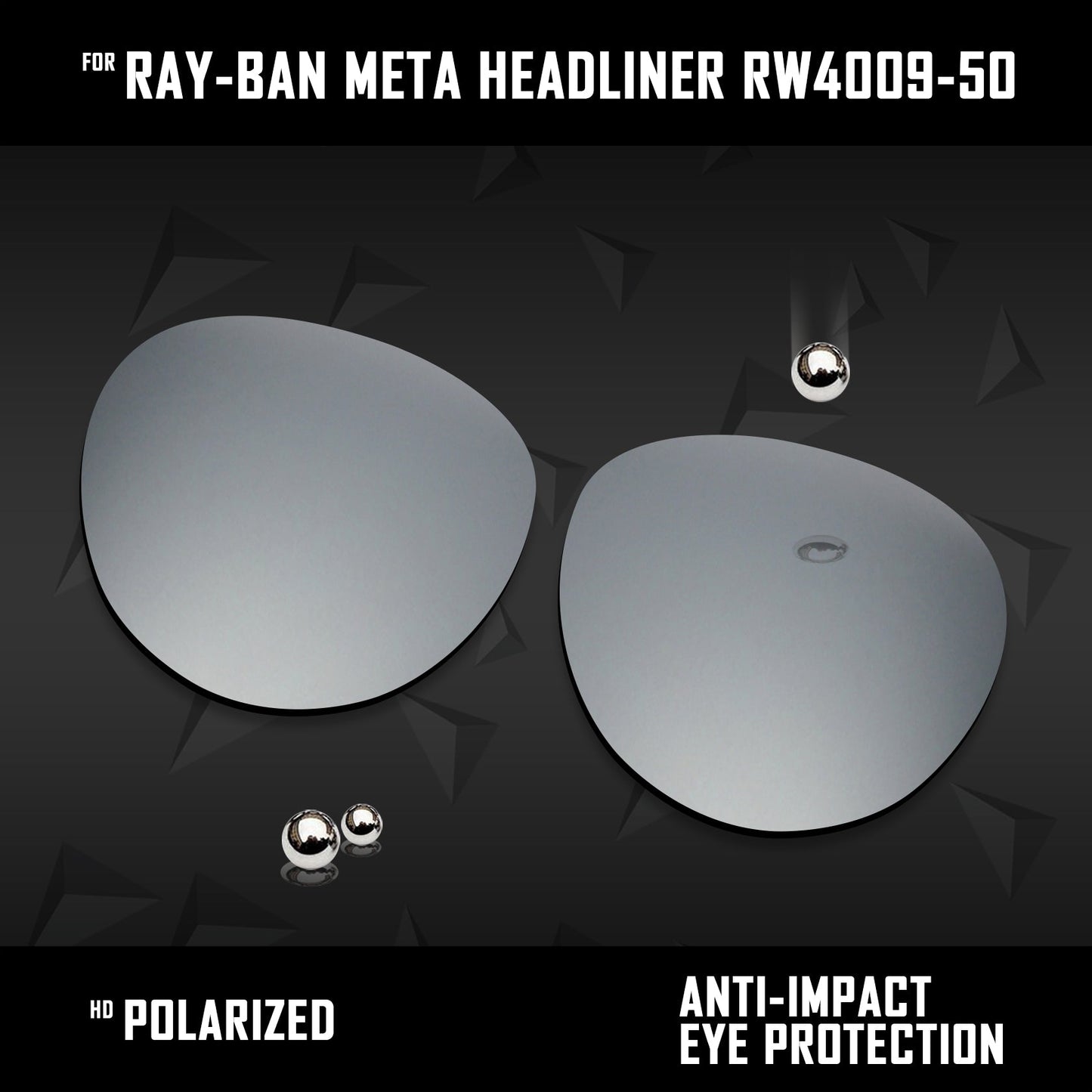 Anti Scratch Polarized Replacement Lenses for-Ray-Ban Meta Headliner RW4009-50 Options