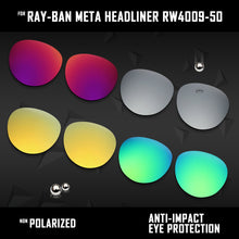Load image into Gallery viewer, Anti Scratch Polarized Replacement Lenses for-Ray-Ban Meta Headliner RW4009-50 Options