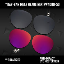 Load image into Gallery viewer, Anti Scratch Polarized Replacement Lenses for-Ray-Ban Meta Headliner RW4009-50 Options