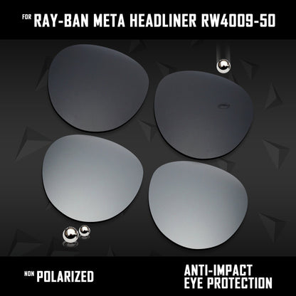 Anti Scratch Polarized Replacement Lenses for-Ray-Ban Meta Headliner RW4009-50 Options