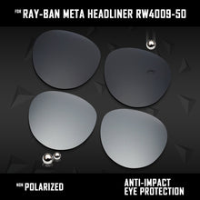 Load image into Gallery viewer, Anti Scratch Polarized Replacement Lenses for-Ray-Ban Meta Headliner RW4009-50 Options