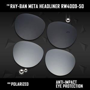 Anti Scratch Polarized Replacement Lenses for-Ray-Ban Meta Headliner RW4009-50 Options