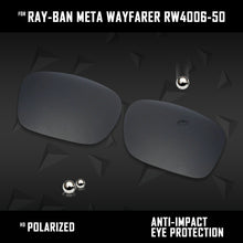 Load image into Gallery viewer, Anti Scratch Polarized Replacement Lenses for-Ray-Ban Meta Wayfarer RW4006-50 Options