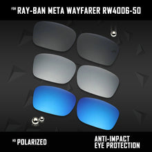 Load image into Gallery viewer, Anti Scratch Polarized Replacement Lenses for-Ray-Ban Meta Wayfarer RW4006-50 Options