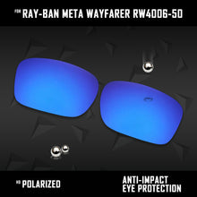 Load image into Gallery viewer, Anti Scratch Polarized Replacement Lenses for-Ray-Ban Meta Wayfarer RW4006-50 Options