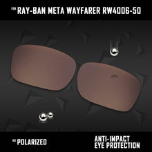 Load image into Gallery viewer, Anti Scratch Polarized Replacement Lenses for-Ray-Ban Meta Wayfarer RW4006-50 Options