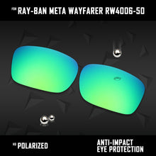 Load image into Gallery viewer, Anti Scratch Polarized Replacement Lenses for-Ray-Ban Meta Wayfarer RW4006-50 Options