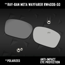 Load image into Gallery viewer, Anti Scratch Polarized Replacement Lenses for-Ray-Ban Meta Wayfarer RW4006-50 Options