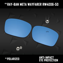 Load image into Gallery viewer, Anti Scratch Polarized Replacement Lenses for-Ray-Ban Meta Wayfarer RW4006-50 Options