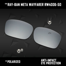 Load image into Gallery viewer, Anti Scratch Polarized Replacement Lenses for-Ray-Ban Meta Wayfarer RW4006-50 Options