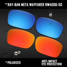 Load image into Gallery viewer, Anti Scratch Polarized Replacement Lenses for-Ray-Ban Meta Wayfarer RW4006-50 Options