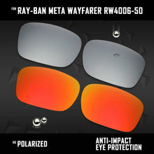 Load image into Gallery viewer, Anti Scratch Polarized Replacement Lenses for-Ray-Ban Meta Wayfarer RW4006-50 Options