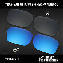 Load image into Gallery viewer, Anti Scratch Polarized Replacement Lenses for-Ray-Ban Meta Wayfarer RW4006-50 Options