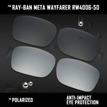 Load image into Gallery viewer, Anti Scratch Polarized Replacement Lenses for-Ray-Ban Meta Wayfarer RW4006-50 Options