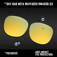 Load image into Gallery viewer, Anti Scratch Polarized Replacement Lenses for-Ray-Ban Meta Wayfarer RW4008-53 Options