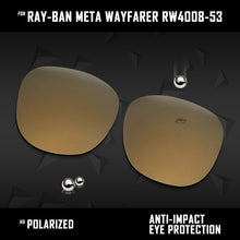 Load image into Gallery viewer, Anti Scratch Polarized Replacement Lenses for-Ray-Ban Meta Wayfarer RW4008-53 Options