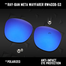 Load image into Gallery viewer, Anti Scratch Polarized Replacement Lenses for-Ray-Ban Meta Wayfarer RW4008-53 Options