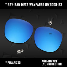 Load image into Gallery viewer, Anti Scratch Polarized Replacement Lenses for-Ray-Ban Meta Wayfarer RW4008-53 Options