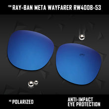 Load image into Gallery viewer, Anti Scratch Polarized Replacement Lenses for-Ray-Ban Meta Wayfarer RW4008-53 Options