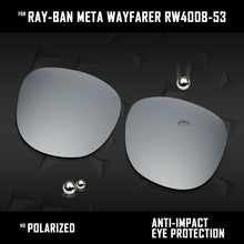 Load image into Gallery viewer, Anti Scratch Polarized Replacement Lenses for-Ray-Ban Meta Wayfarer RW4008-53 Options